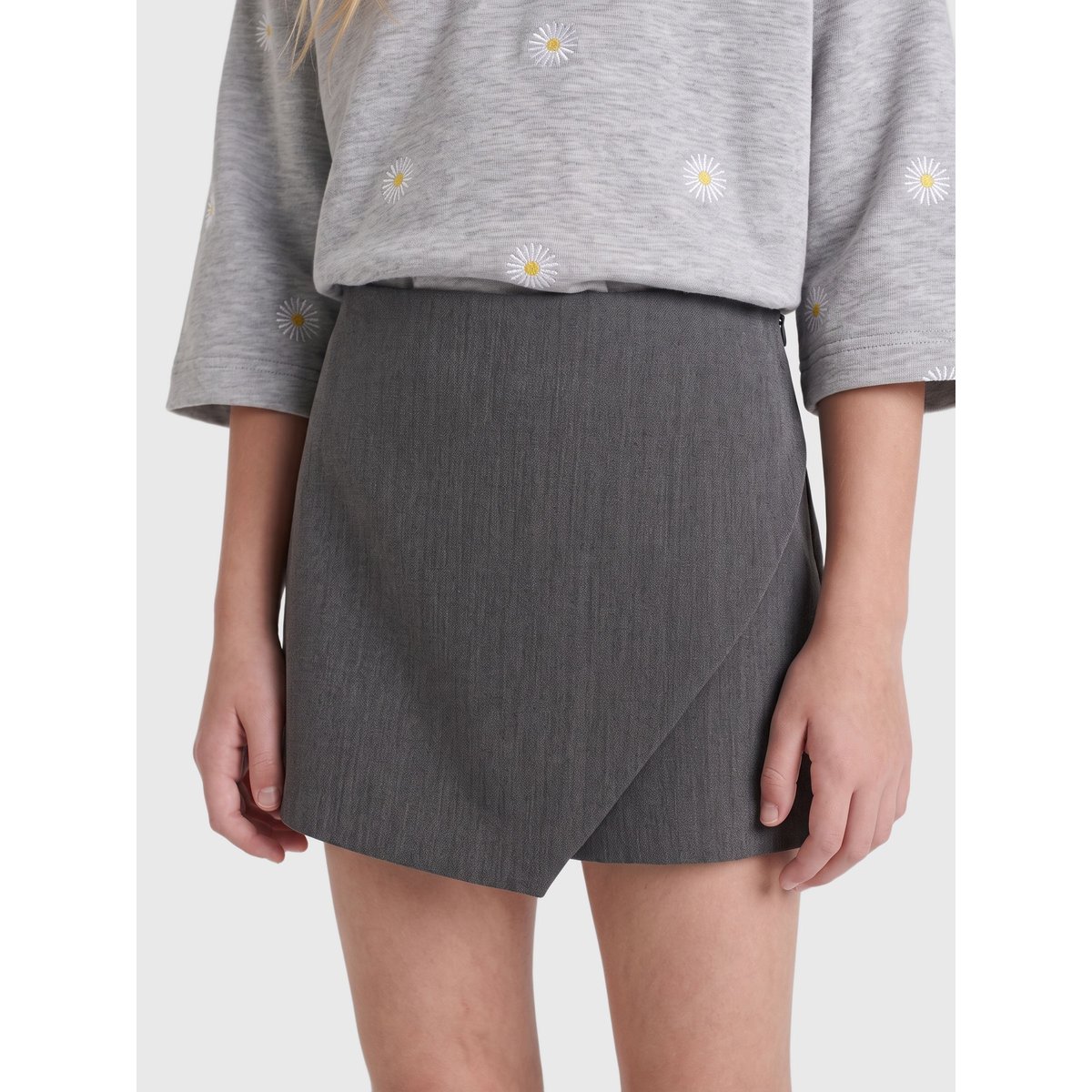 Jupe dark grey melange, KIDS ONLY