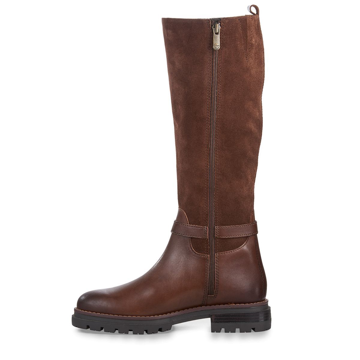 Bottes en cuir marron antilope, MARCO TOZZI