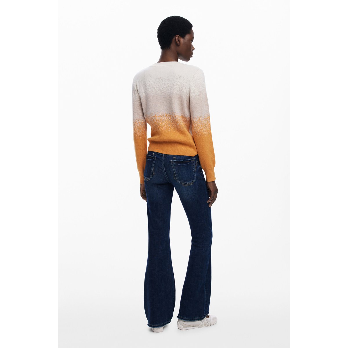 Pull dégradé blanc, DESIGUAL