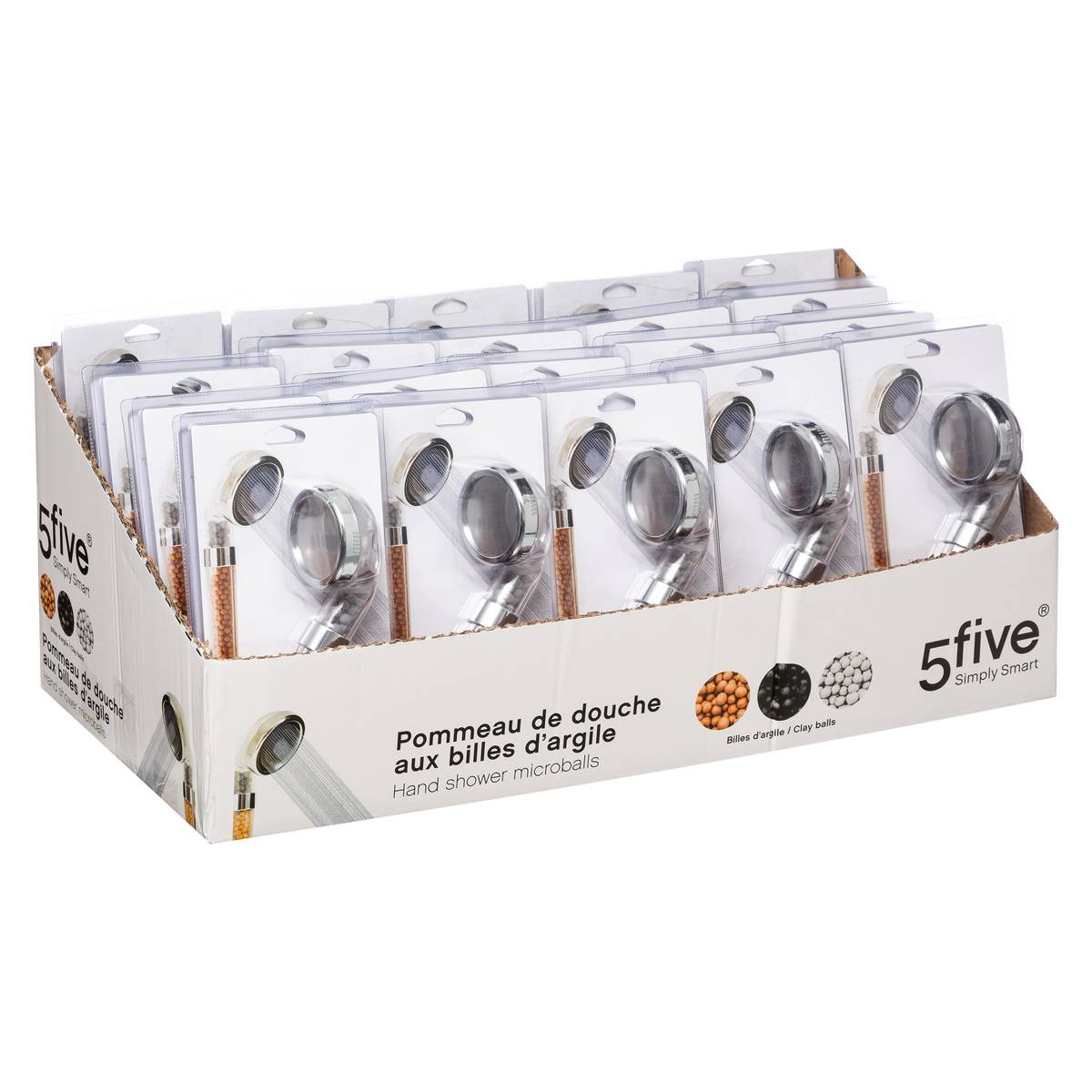 Pommeau de douche filtrant transparent transparent, 5FIVE SIMPLY SMART