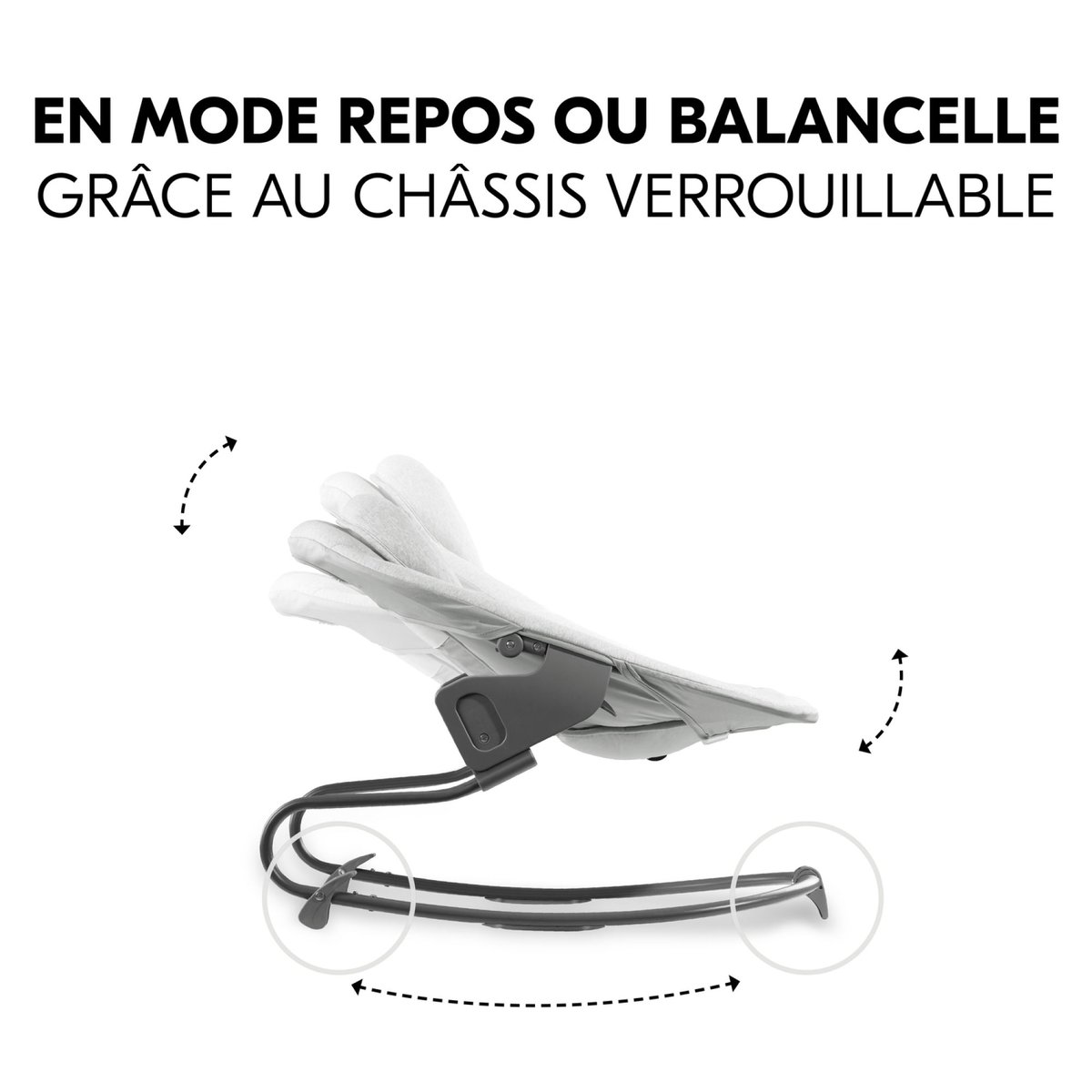 Transat Alpha Bouncer Premium gris clair, HAUCK