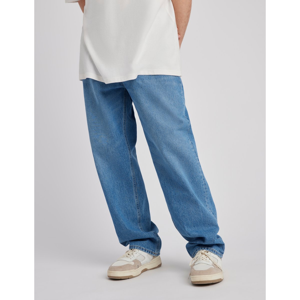 Jean loose double stone bleu moyen, BZB