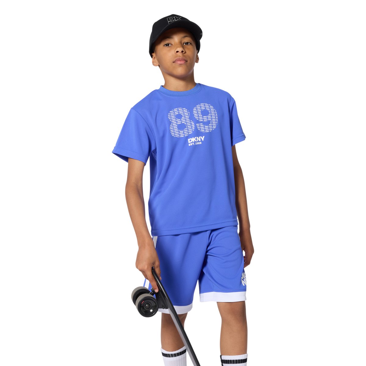 Short long bleu fanion, DKNY