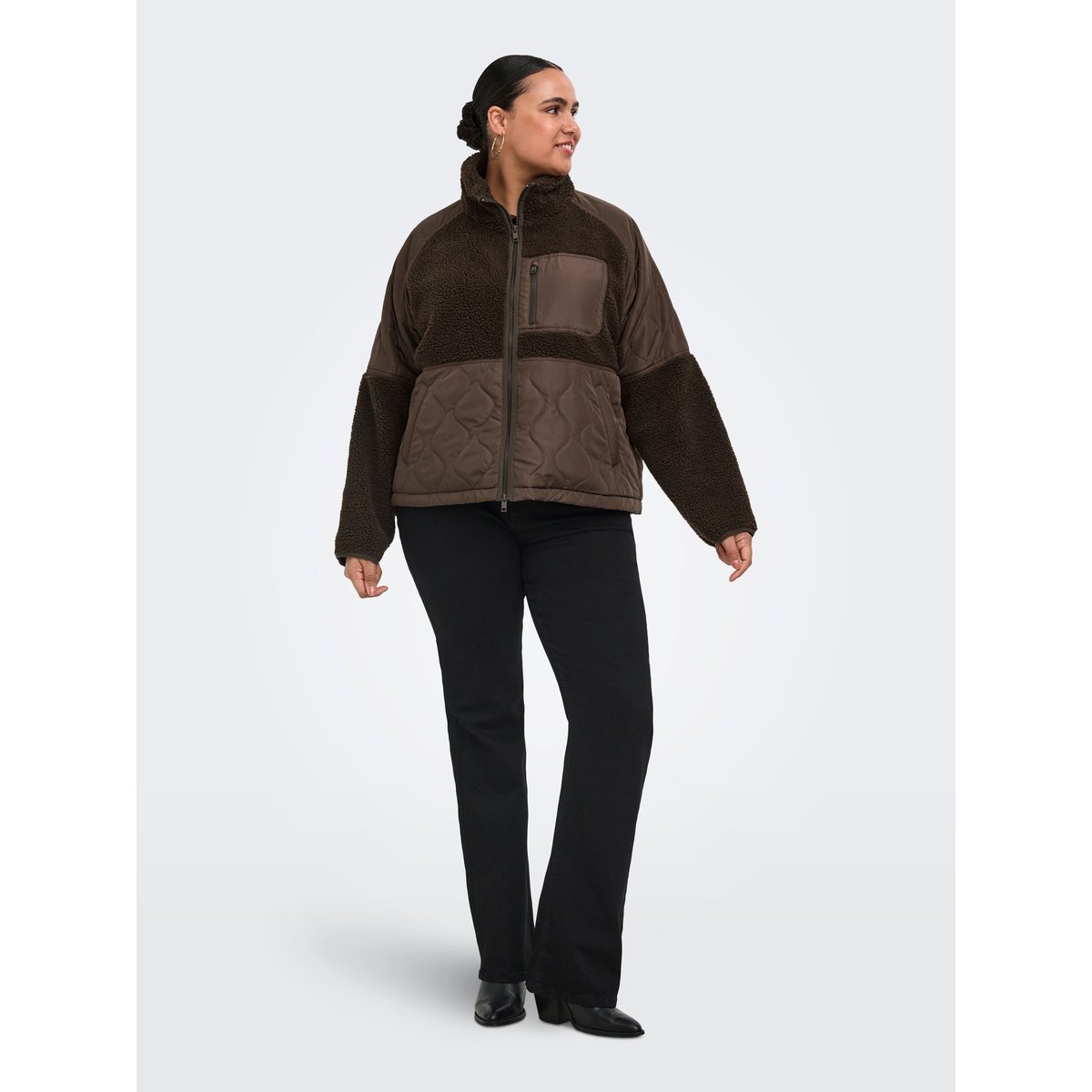 Veste En Polaire marron - french roast, ONLY CARMAKOMA