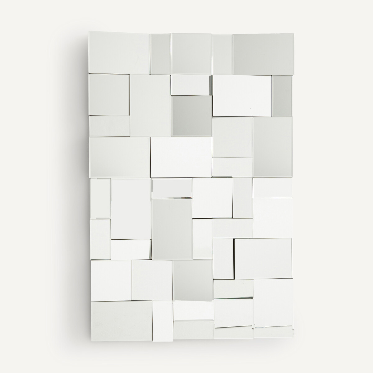 Espejo geométrico, al. 120cm, Lusito color plata, AM.PM