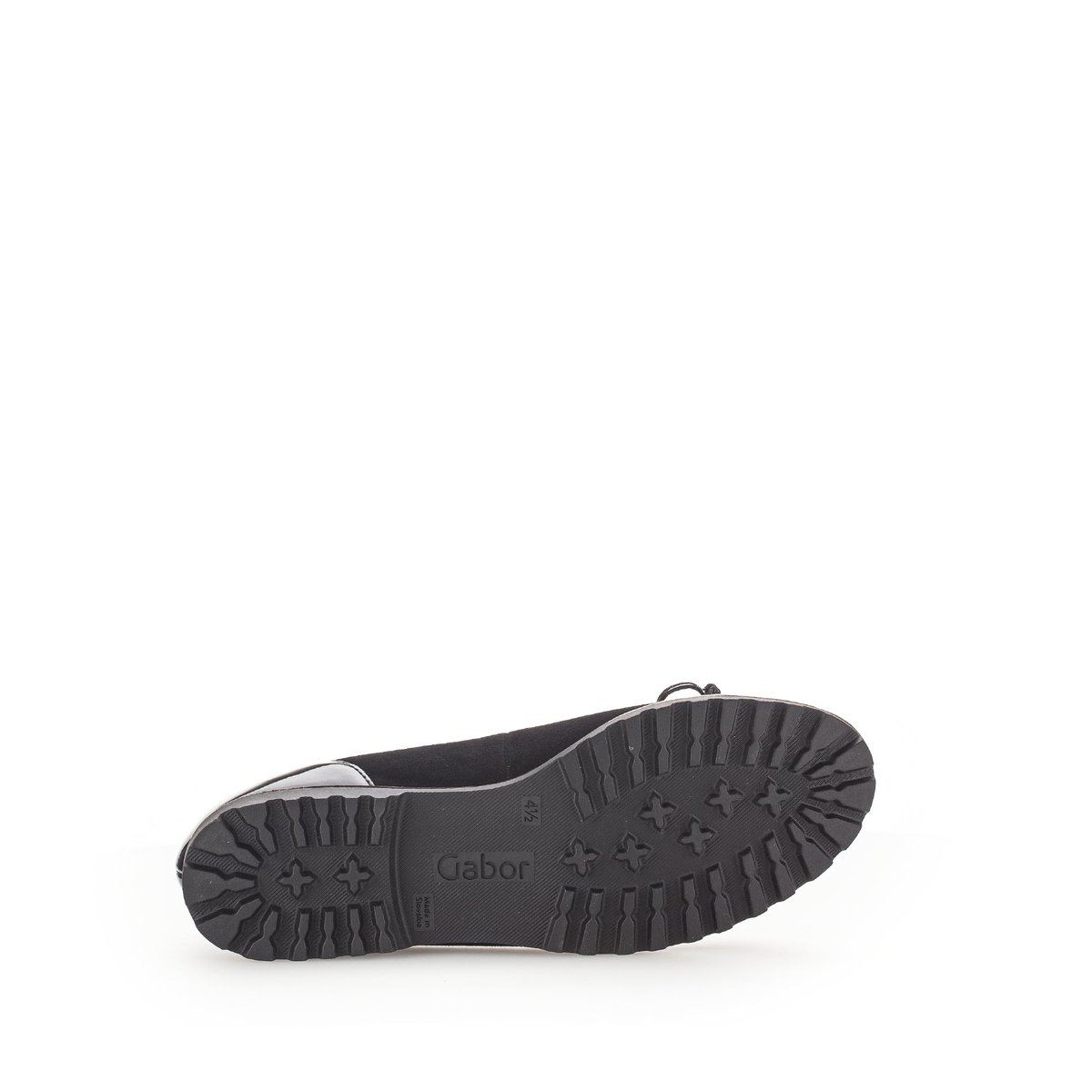 Ballerines en cuir à talon décroché noir, GABOR
