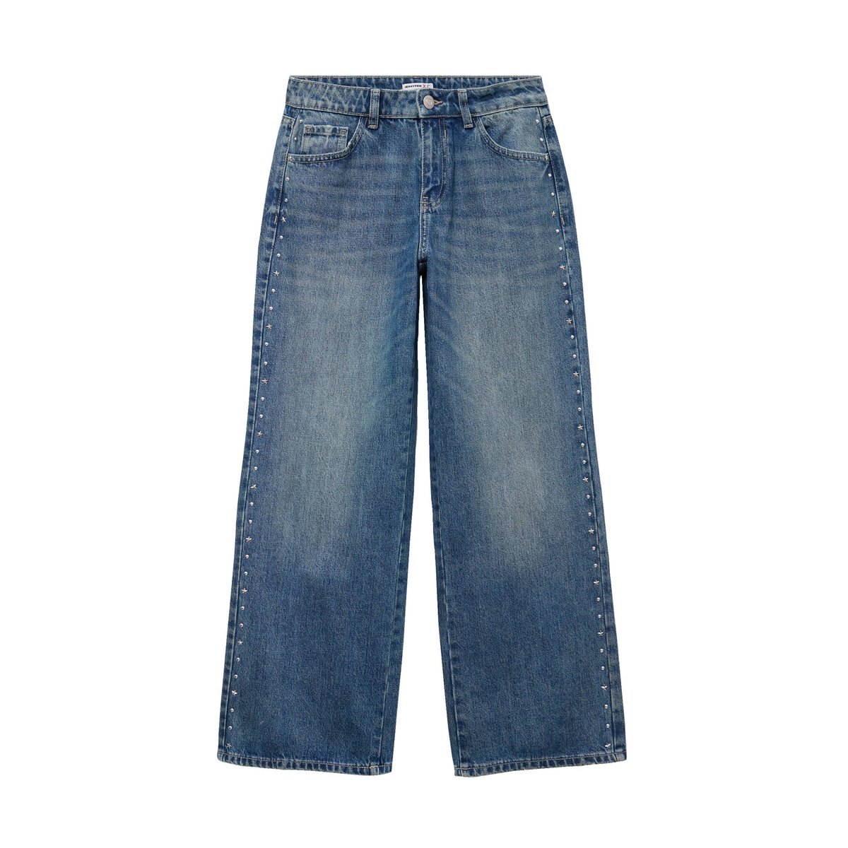 Jean wide leg taille basse denim double stone, CACHE CACHE