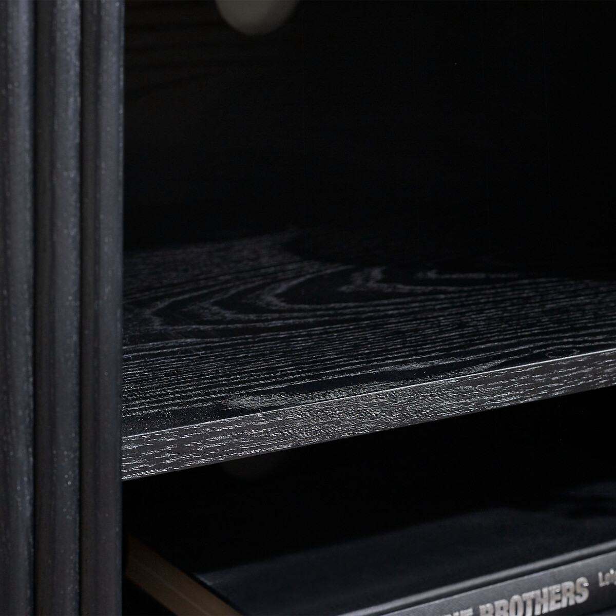 Lucien Fluted Wood TV Unit black, SO'HOME