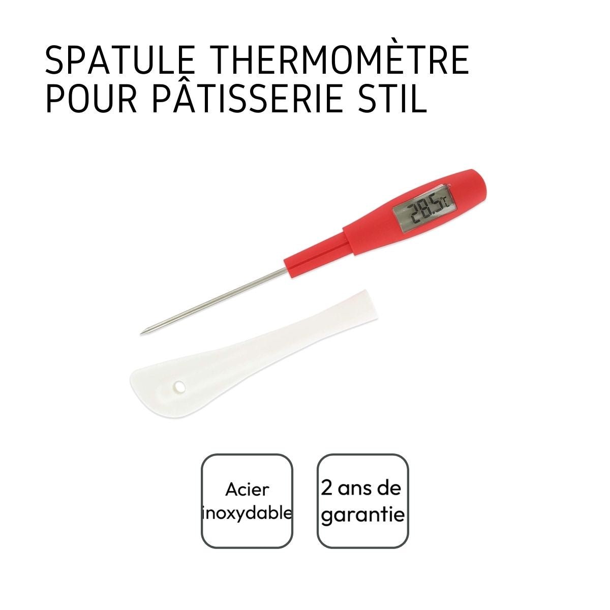 Set de 2 ustensiles spatule et spatule cuisine MULTIFONCTIONS blanc|rouge, FACKELMANN