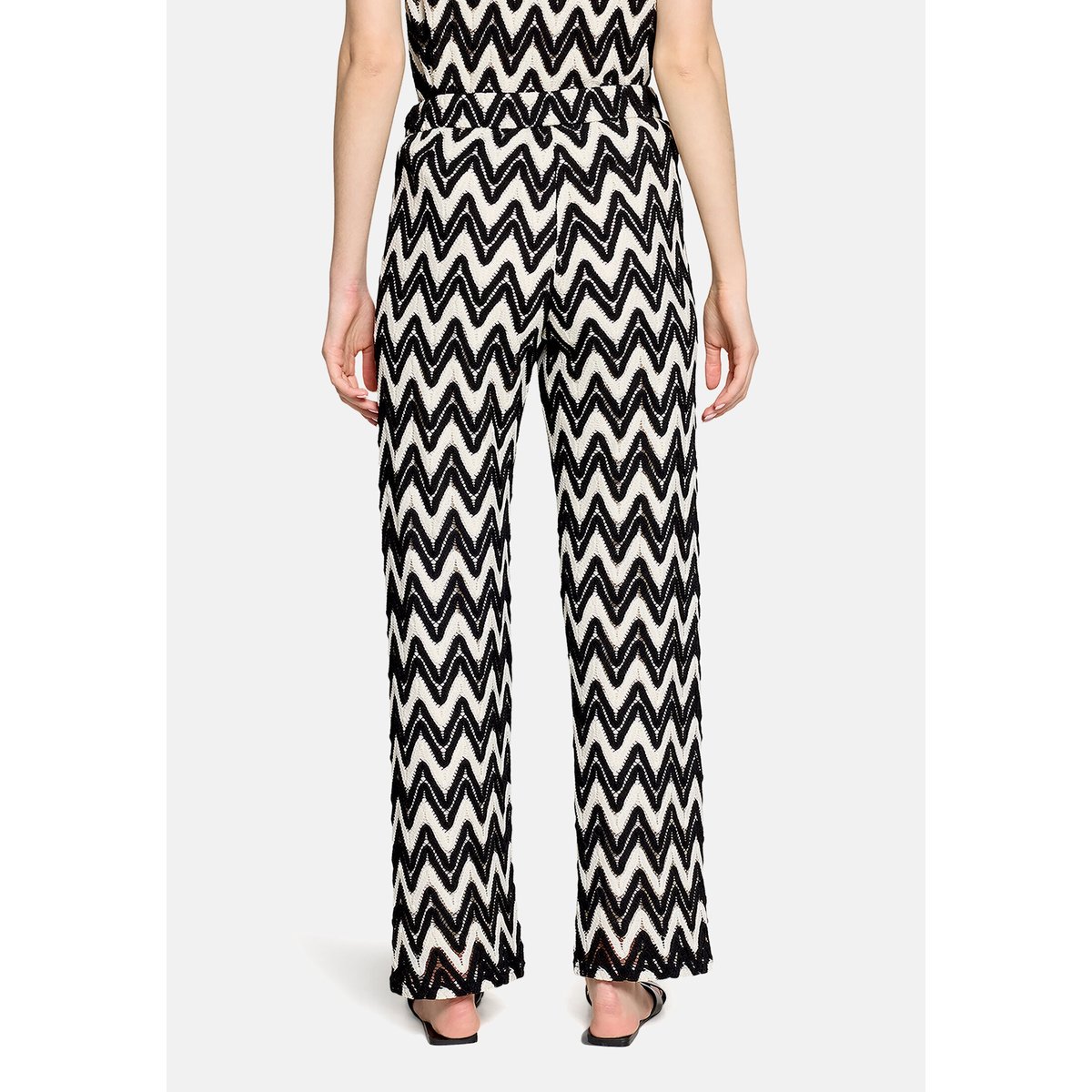 Pantalon à enfiler avec structure noir/blanc, BETTY & CO
