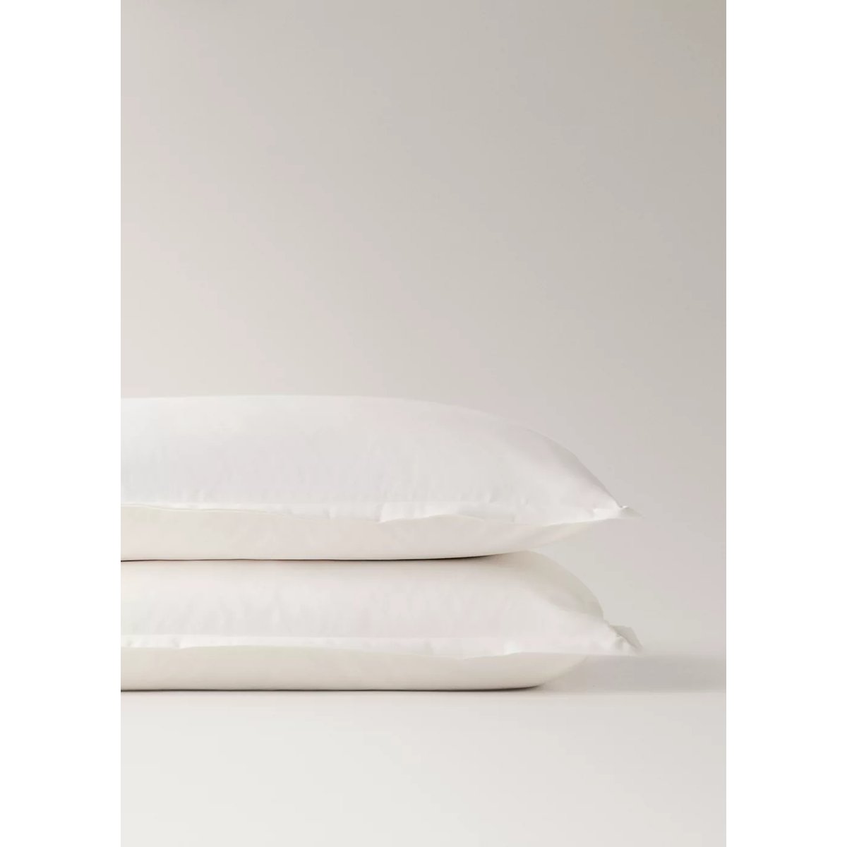 Taie d'oreiller 100 % coton satin 50x75 cm écru, MANGO HOME