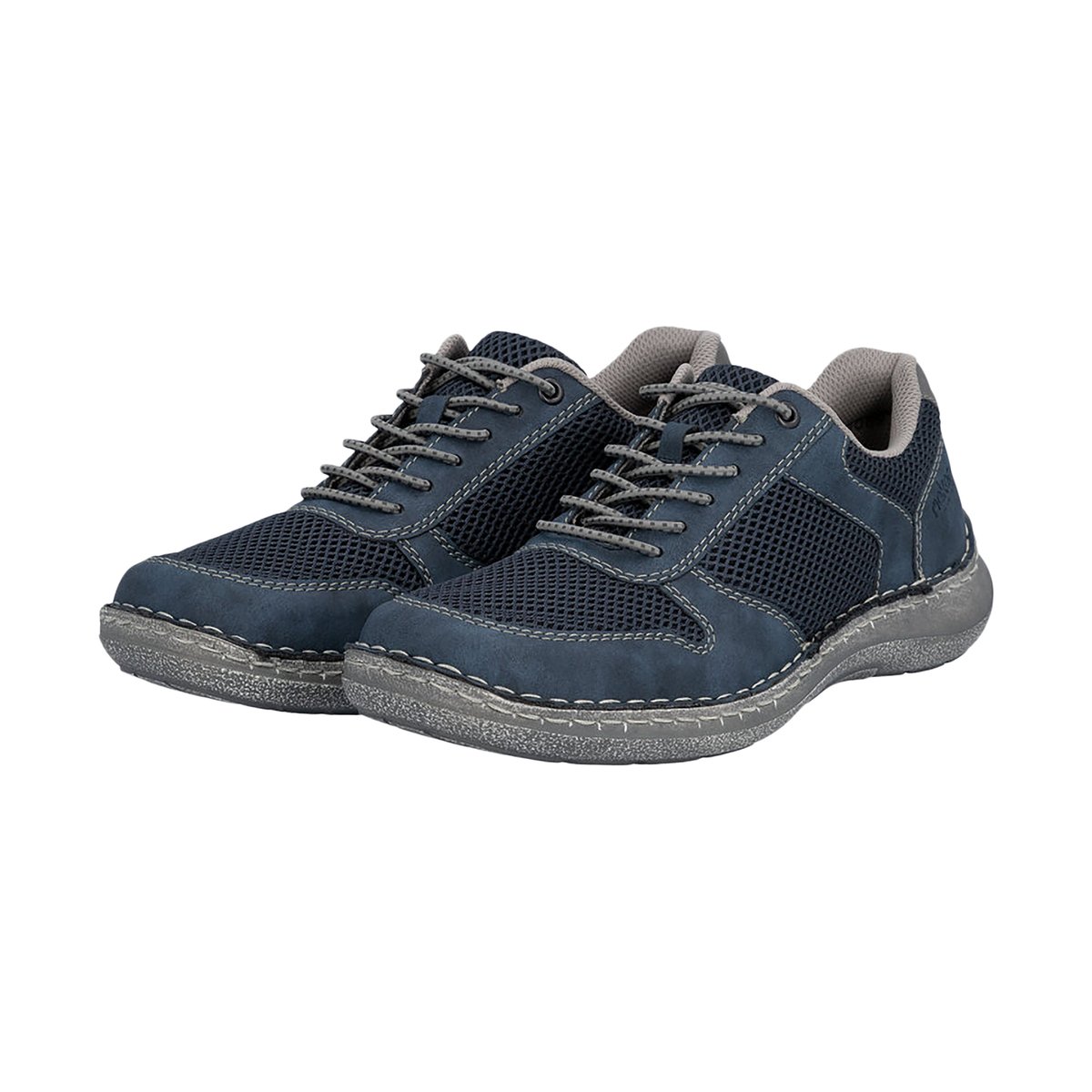 Basket Basse Cuir Morelia bleu, RIEKER