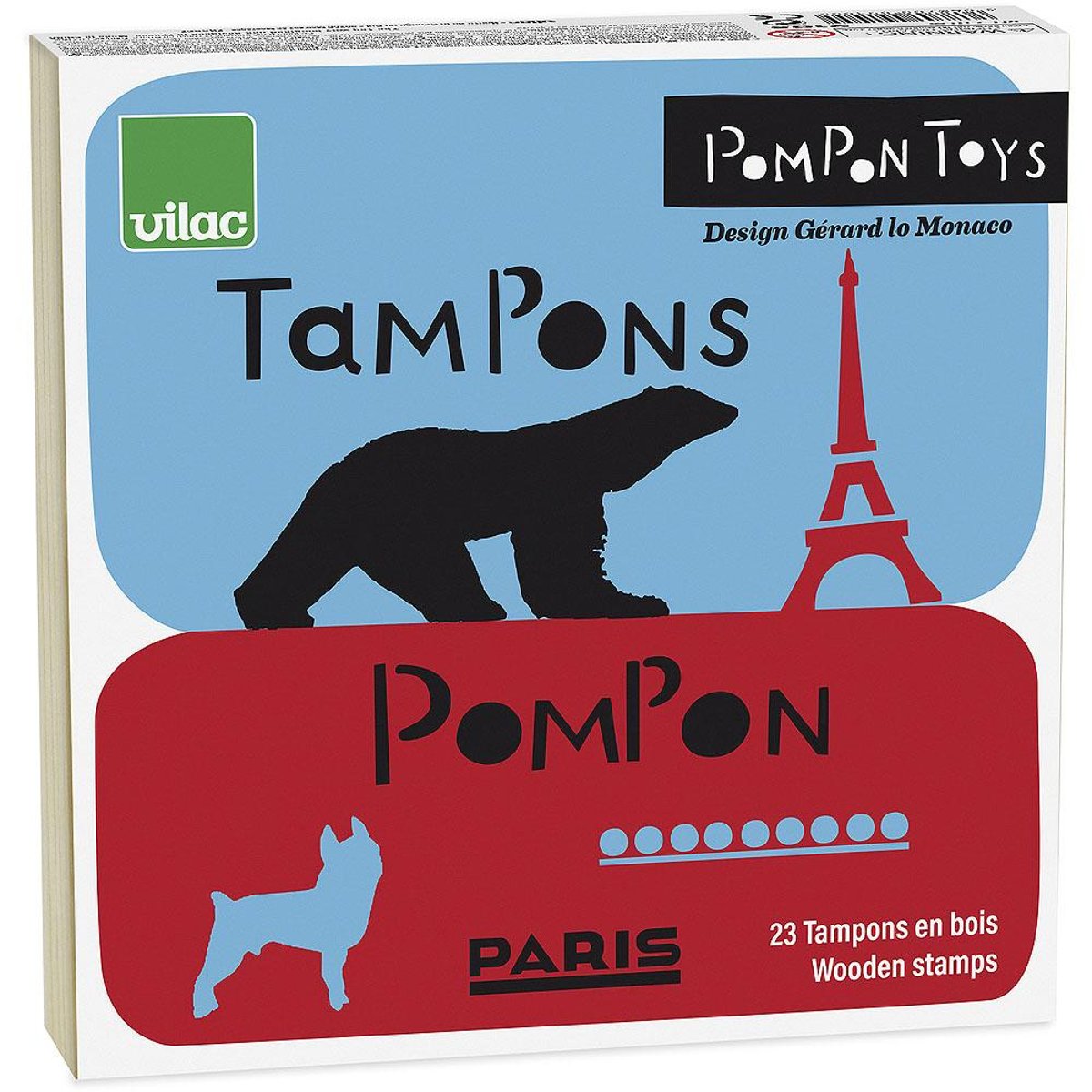 Coffret tampons Pompon beige, VILAC