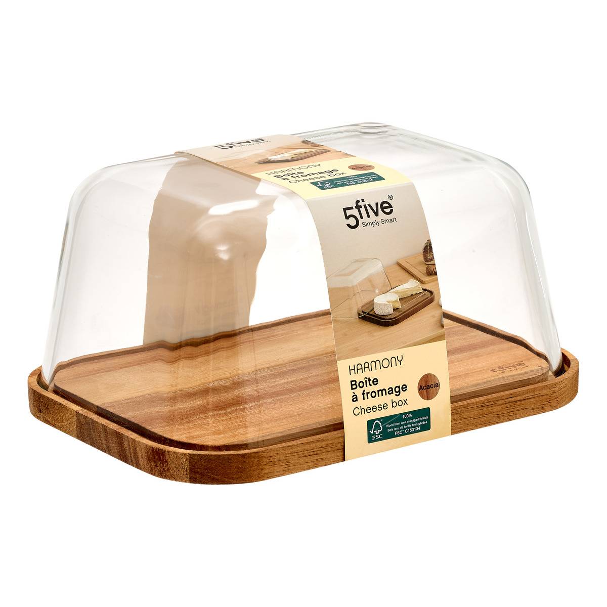 Boîte à fromage HARMONY marron, 5FIVE SIMPLY SMART
