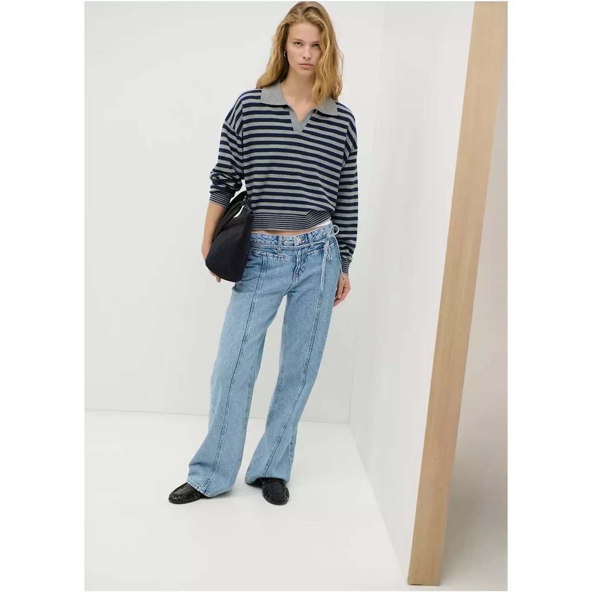 Jean taille basse cordon bleu moyen, MANGO TEEN