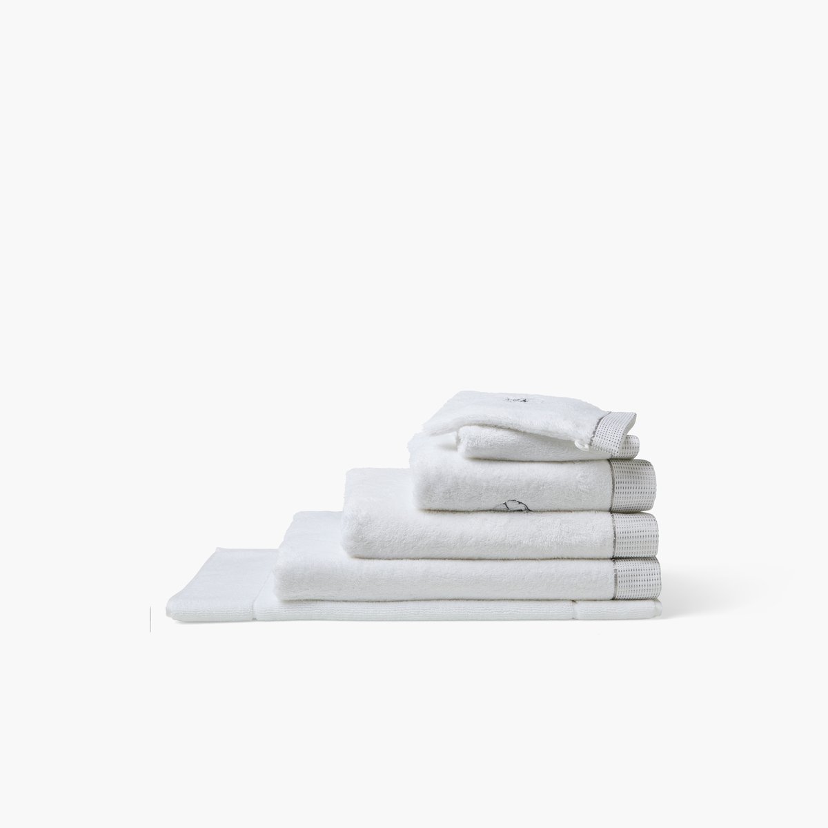 Gant de toilette EPHÉLIA blanc, CARRE BLANC