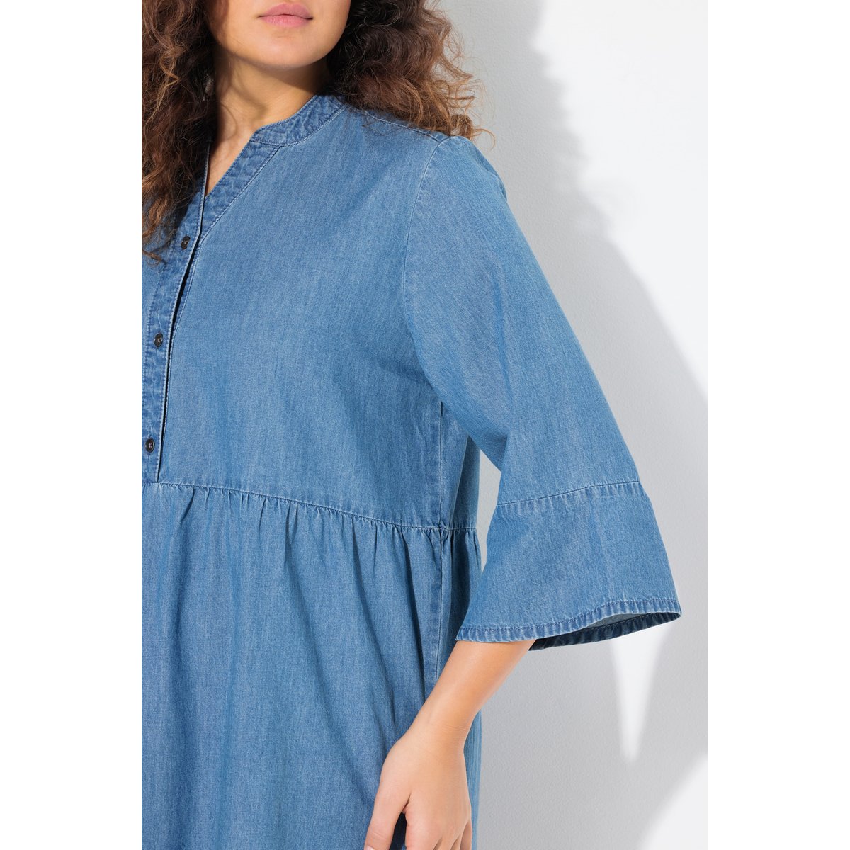 Robe à volants bleu jean, ULLA POPKEN