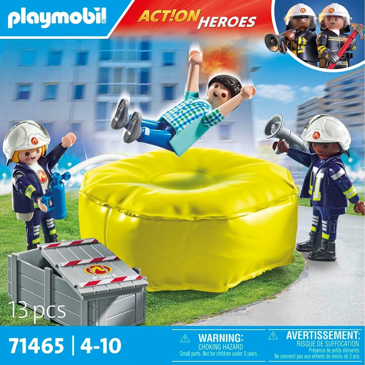 Pompiers avec coussin de sauvetage pompiers avec coussin de sauvetage, PLAYMOBIL