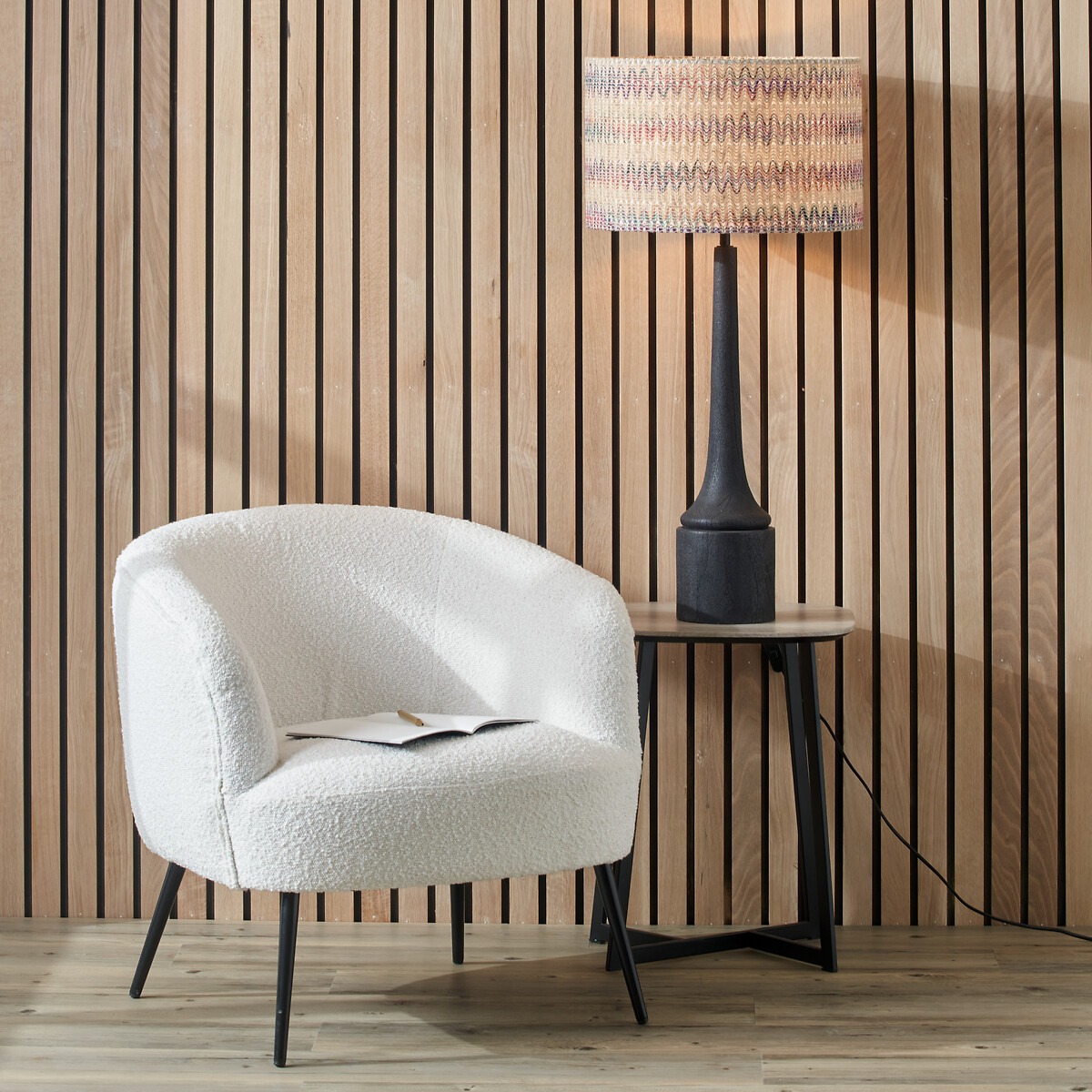 Manaia Tall Wood Table Lamp Base black, ÉDITÉ