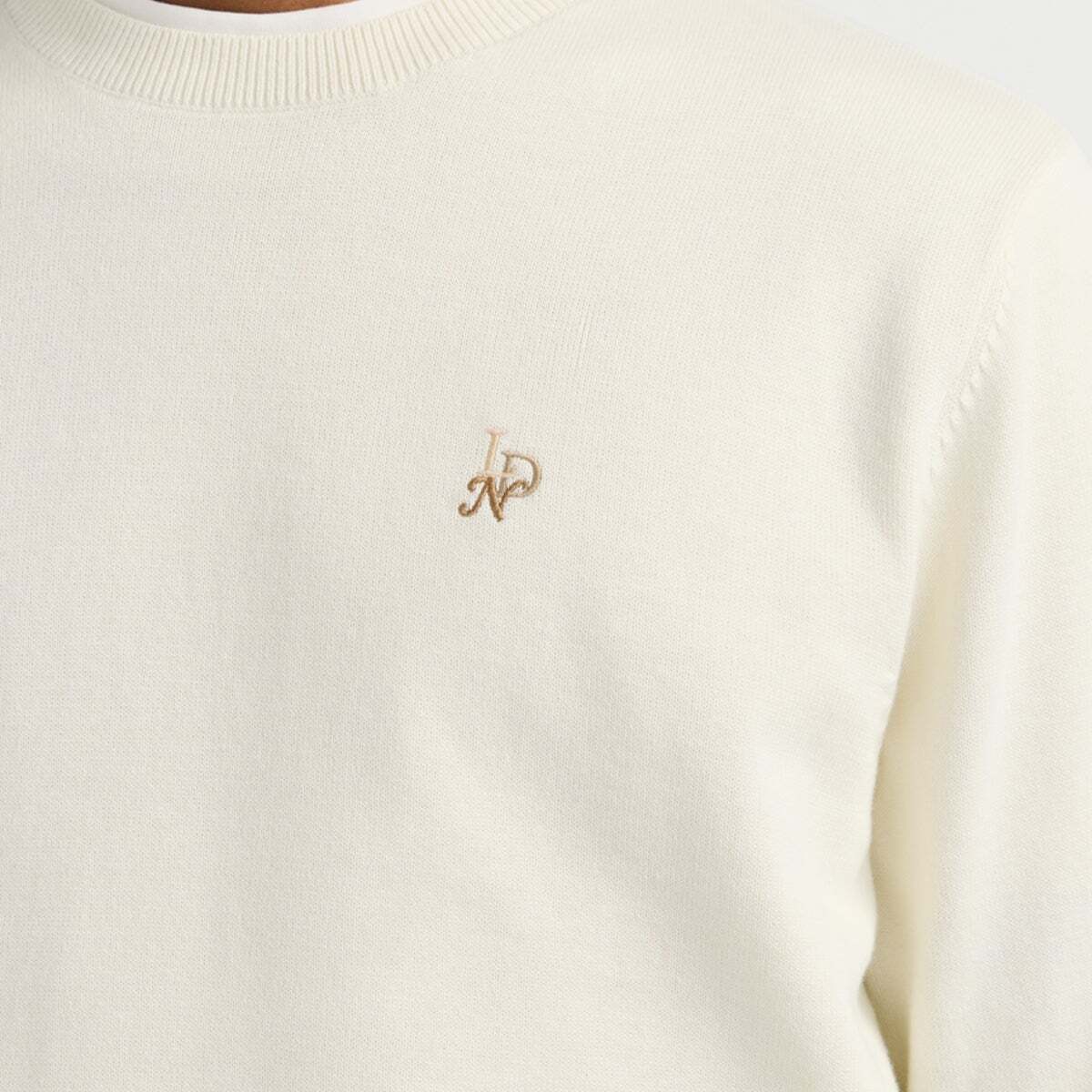 Pull Coupe Regular À Col Rond blanc cassé, PEPE JEANS
