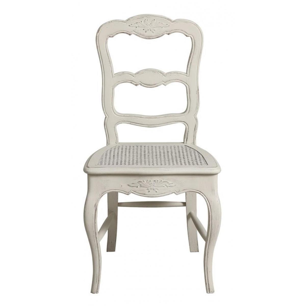 Lot de 2 chaises cannée louise - CHÂTEAU blanc, INTERIOR'S