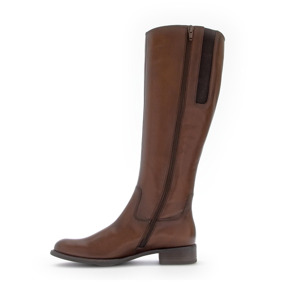 Bottes en cuir à talon décroché marron, GABOR