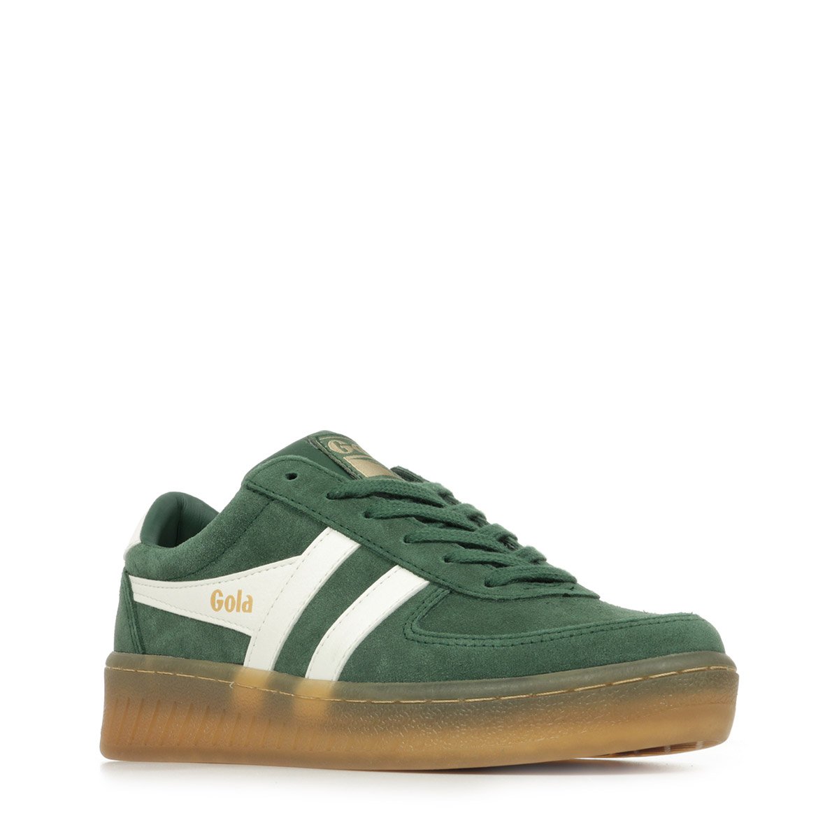 Baskets GRANDSLAM SUEDE evergreen off white gum, GOLA