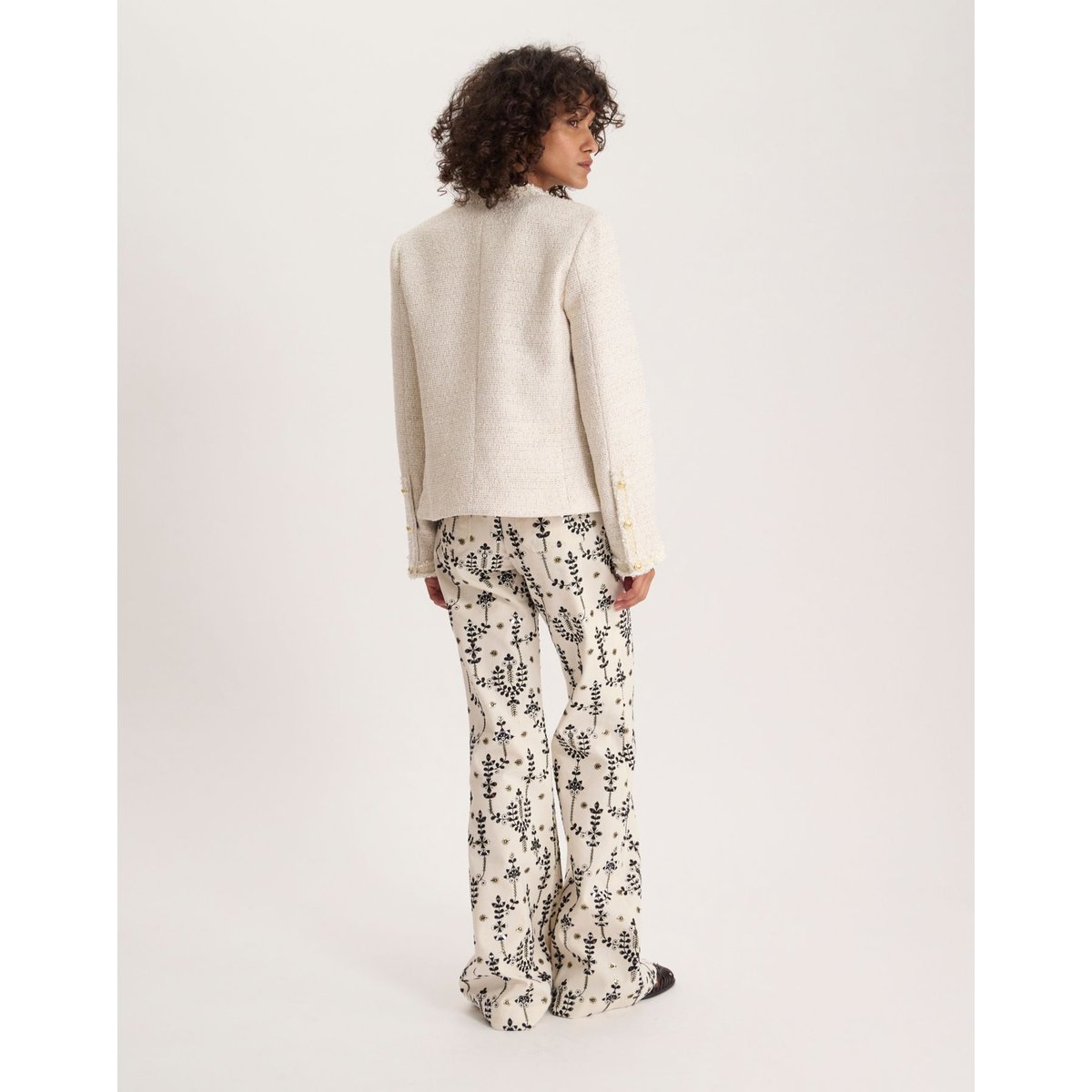 Veste Adelaïde en coton ecru, INES DE LA FRESSANGE PARIS