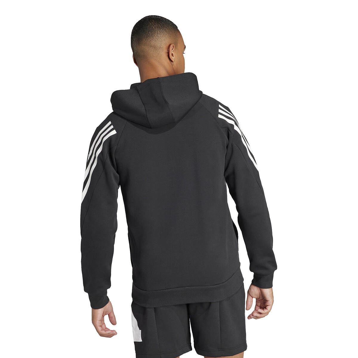 Sweat à capuche 3 bandes noir, ADIDAS SPORTSWEAR