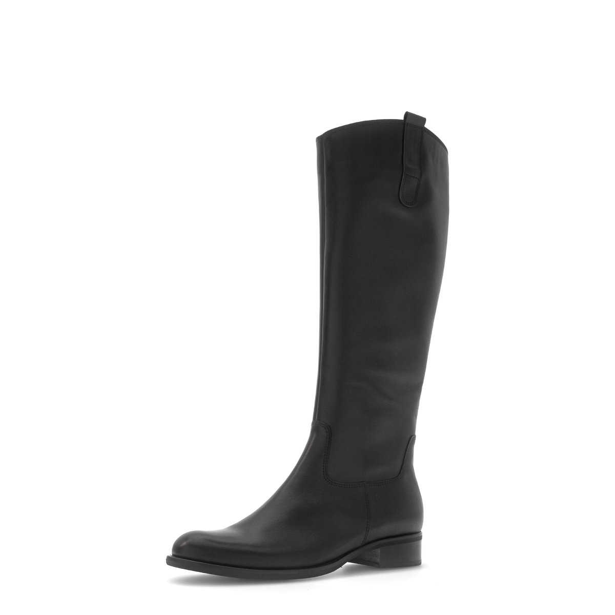 Bottes en cuir lisse à talon décroché noir lisse, GABOR