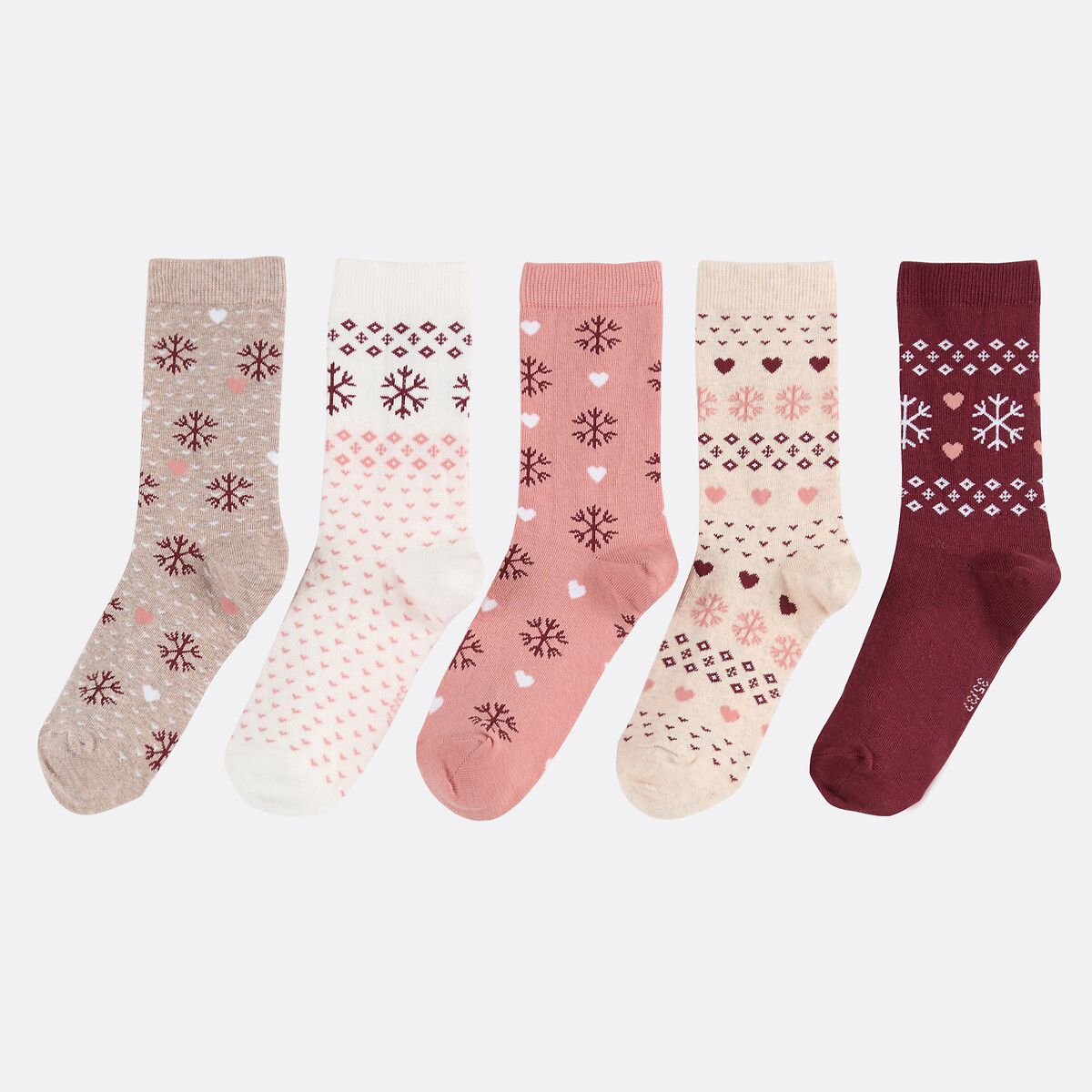 Lot de 5 paires de chaussettes, motif Noël imprimé, LA REDOUTE COLLECTIONS