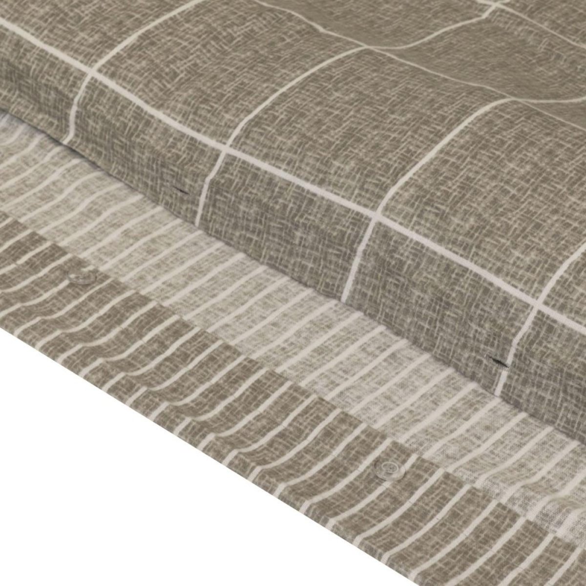 Housse de couette flanelle 100% coton + 2 taies d’oreiller gris, DECORATIE