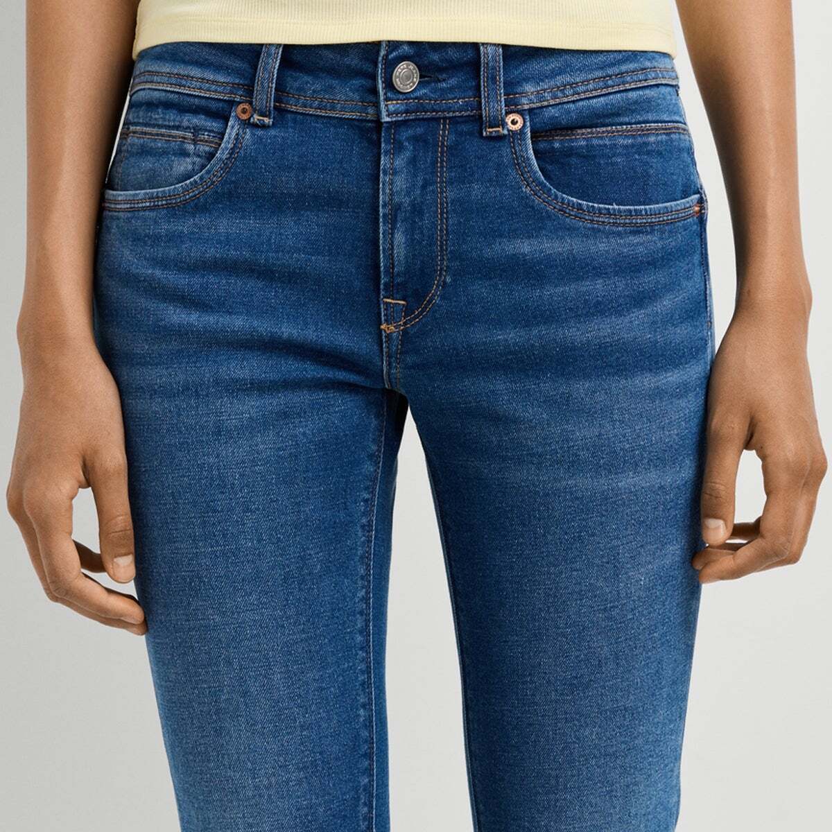 Brooke - Jean Coupe Slim, Taille Basse authentique bleu vif, PEPE JEANS
