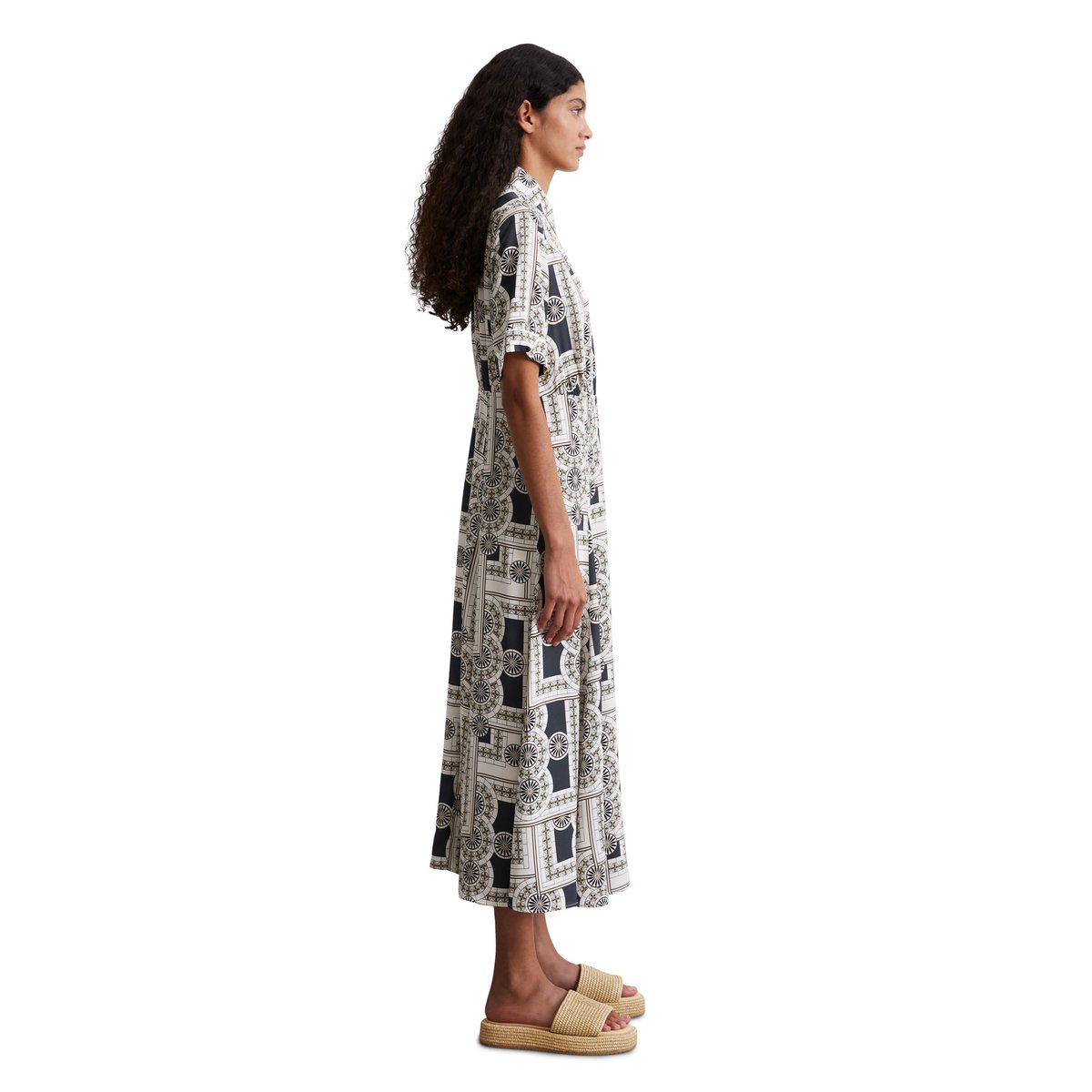 Robe imprimée Regular en ECOVERO™ de LENZING™ bleu foncé, MARC O'POLO
