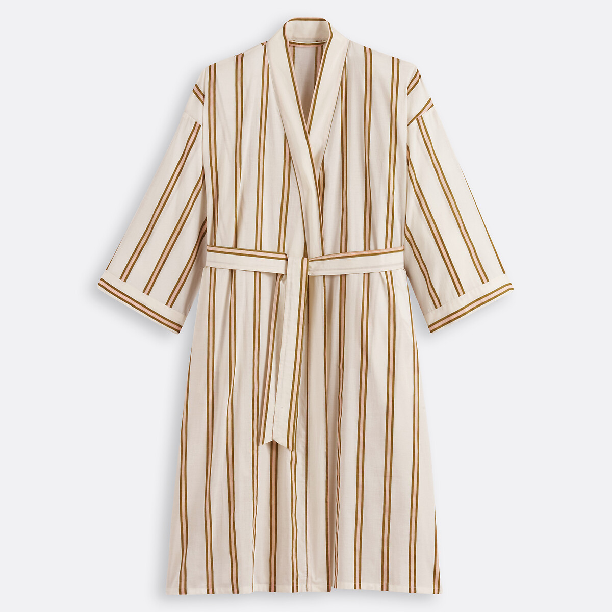Peignoir kimono voile de coton, Georgio rayé, LA REDOUTE INTERIEURS
