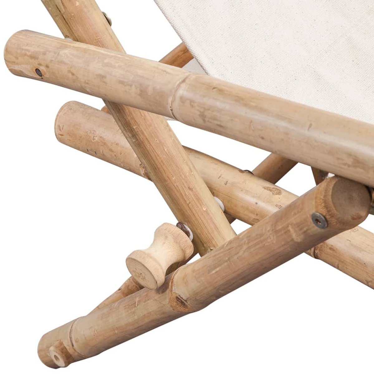 Chaise d'extérieur en bambou blanc, HOME MAISON