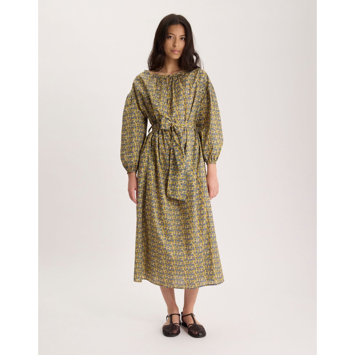 Robe Livia en coton jaune, INES DE LA FRESSANGE PARIS