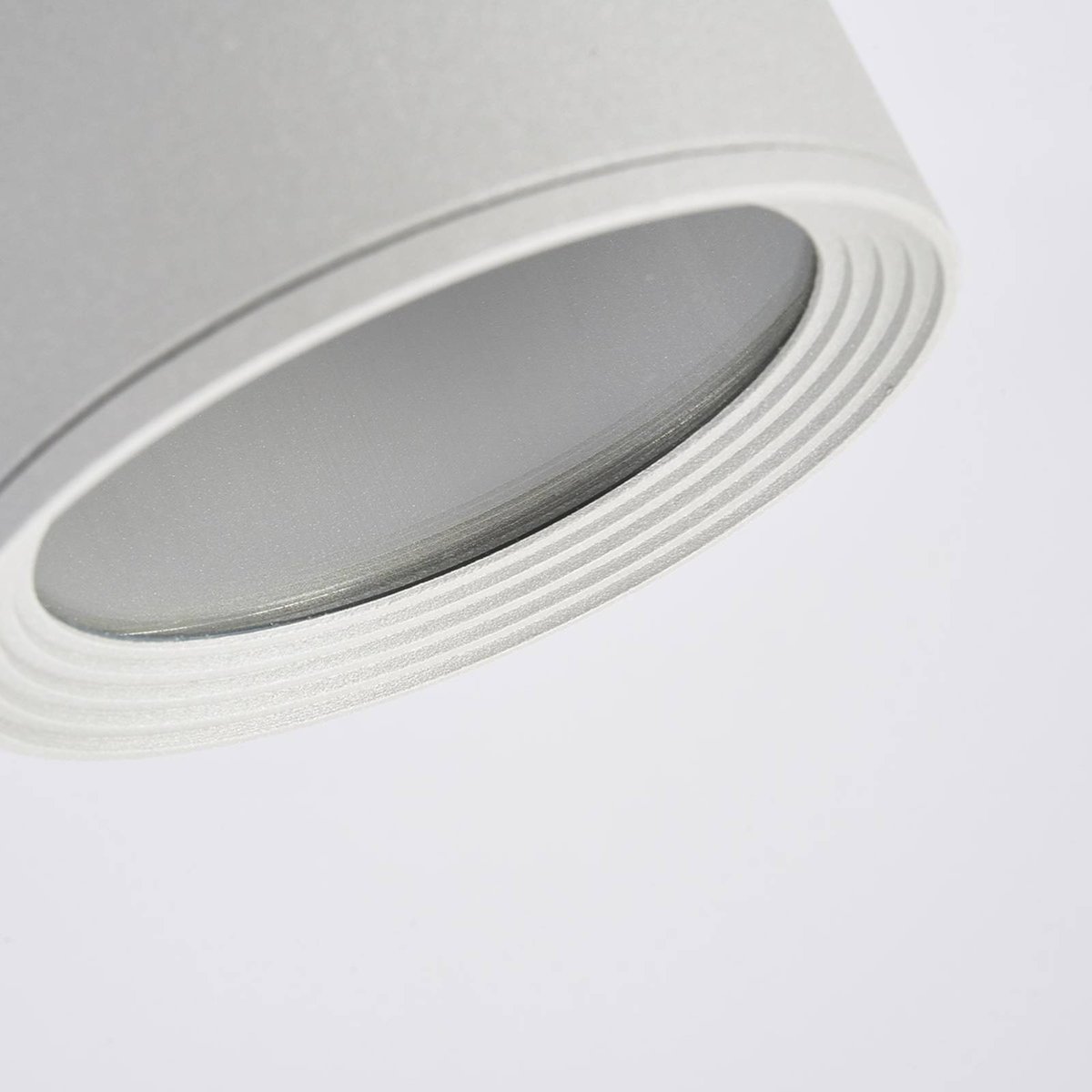 Plafonnier en aluminium moderne, Minna gris argenté, LUCANDE