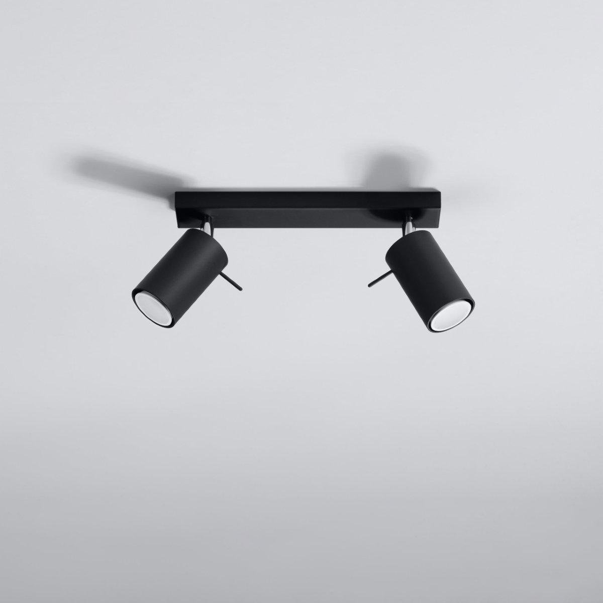 Plafonnier Acier Noir GU10 2 Ring noir, EDEN