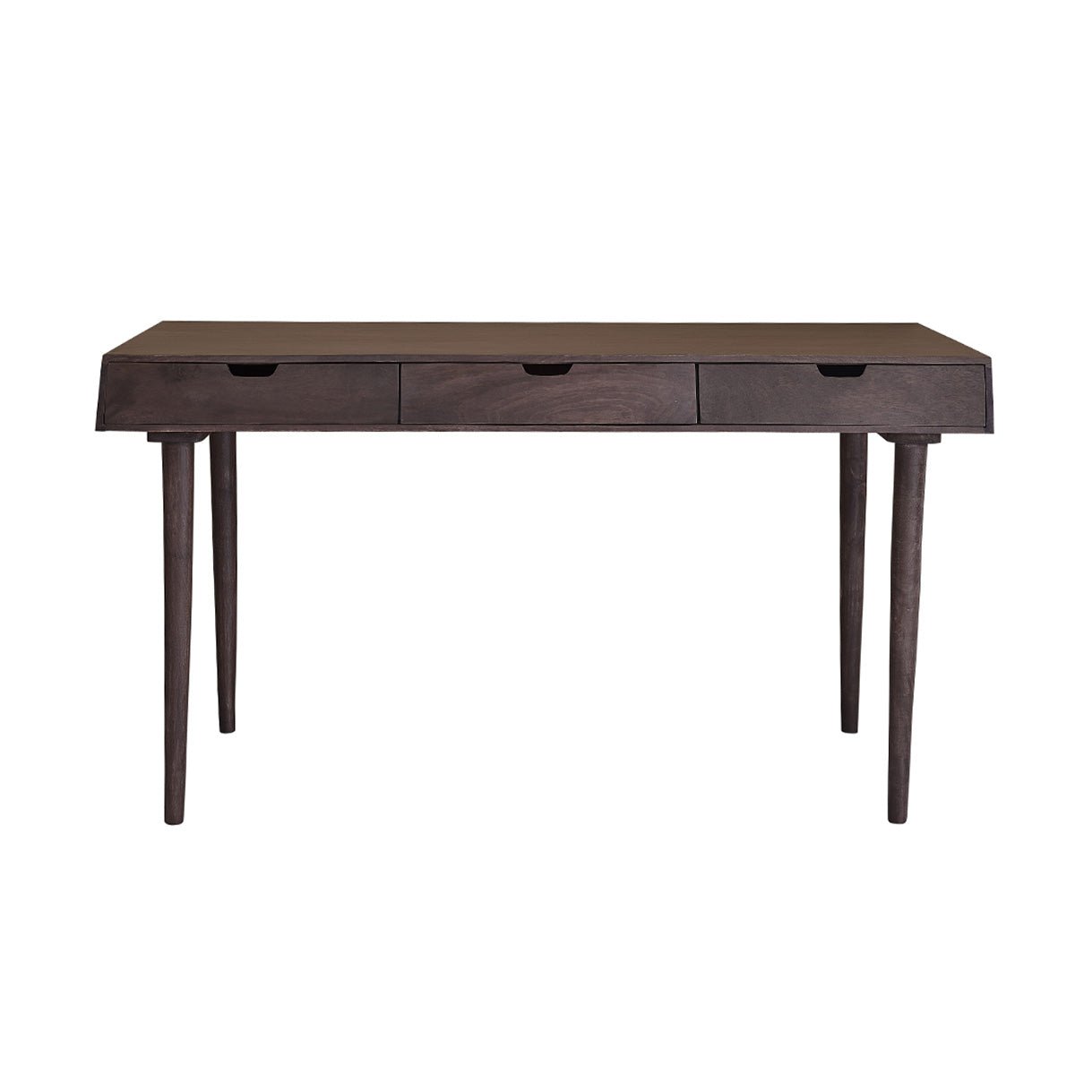 Bureau en bois de manguier 140 cm 3 tiroirs CAMERON marron, BERAH GETAH