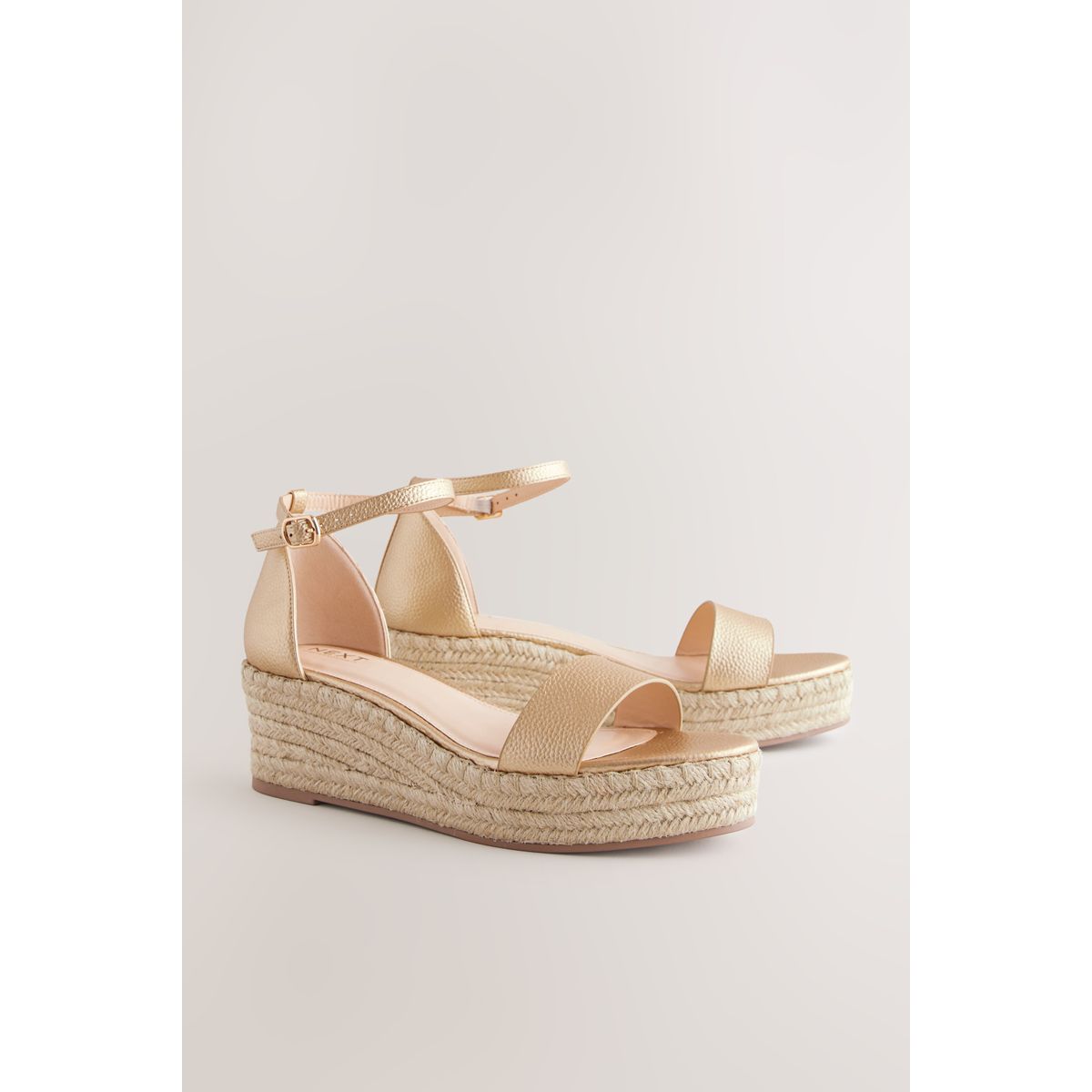 Espadrilles compensées doré, NEXT