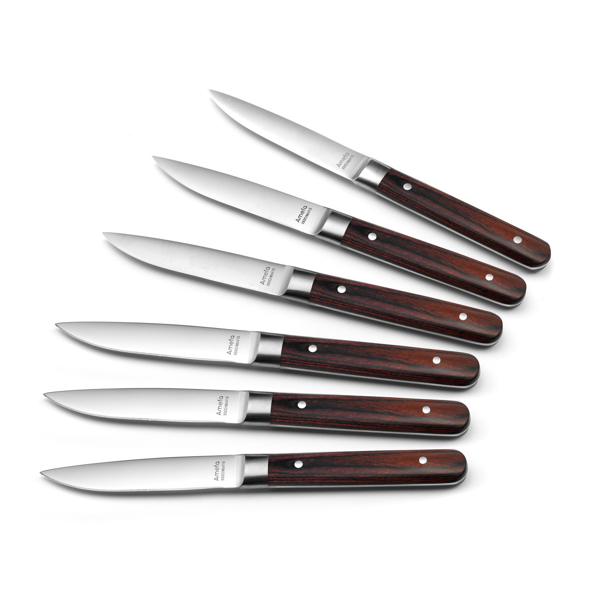 Coffret 6 couteaux steak - FUSION bois, AMEFA