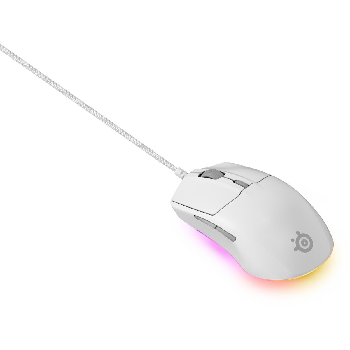 Souris Gamer Filaire Rival 3 Gen 2 Blanche couleur unique, STEELSERIES