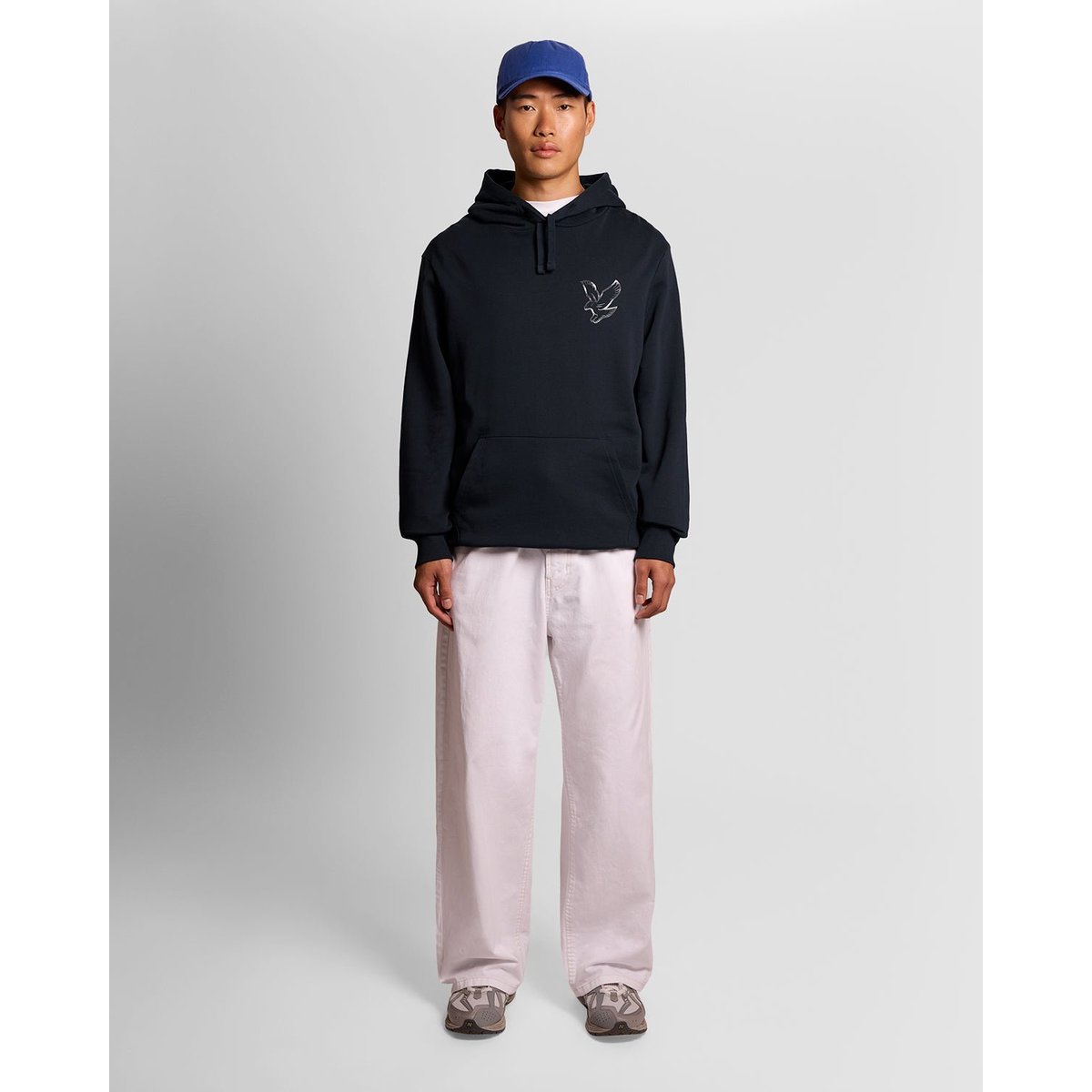 Sweat-shirt imprimé dos graphique bleu foncé marine, LYLE & SCOTT
