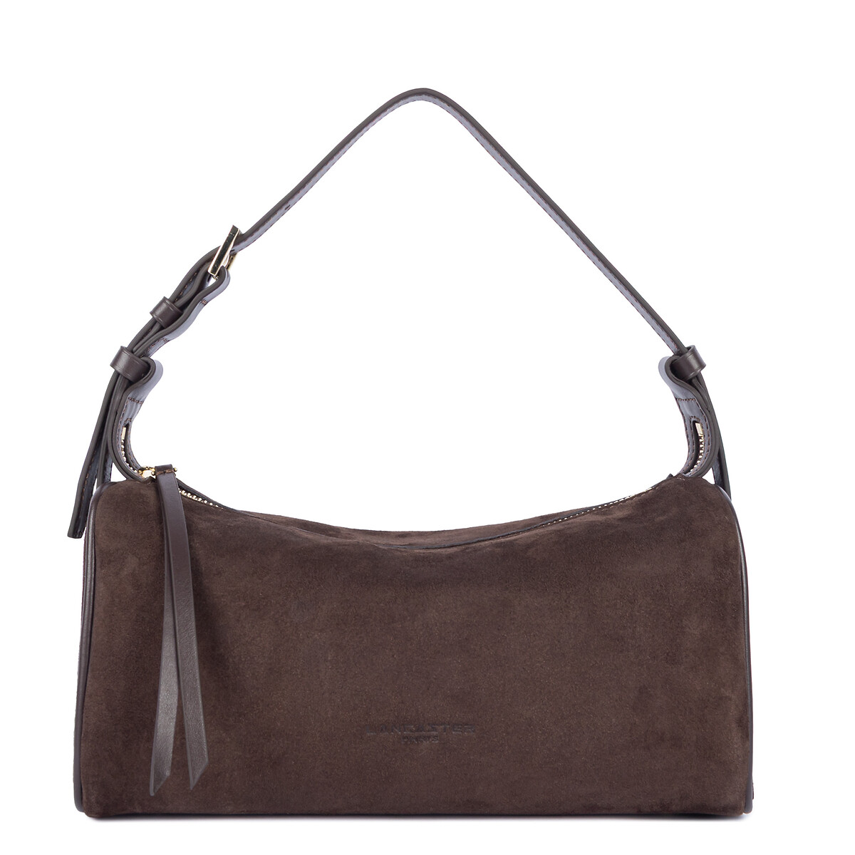 Sac à main en cuir velours, SUEDE marron, LANCASTER