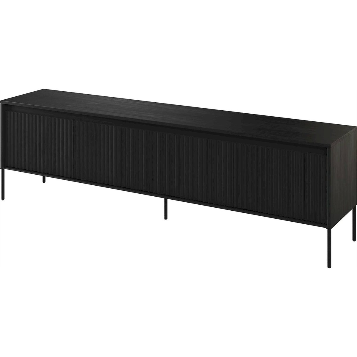 Meuble tv bois avec LED collection TREND blanc, RECOLLECTION