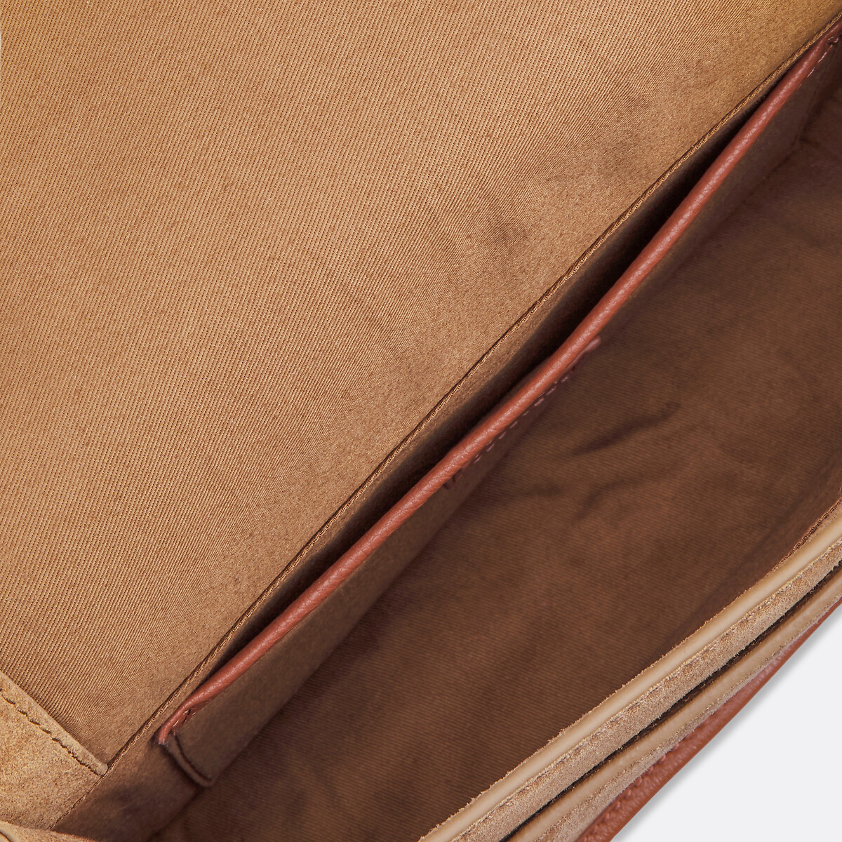 Signatures Felicie Dual Fabric Leather Messenger Bag camel, LA REDOUTE COLLECTIONS