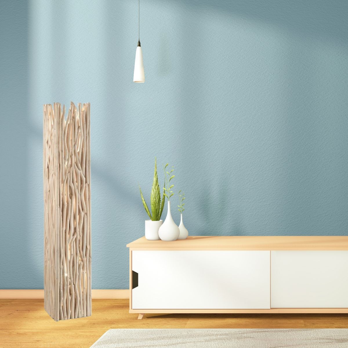 Lampadaire    DRIFTWOOD marron, IDEAL LUX