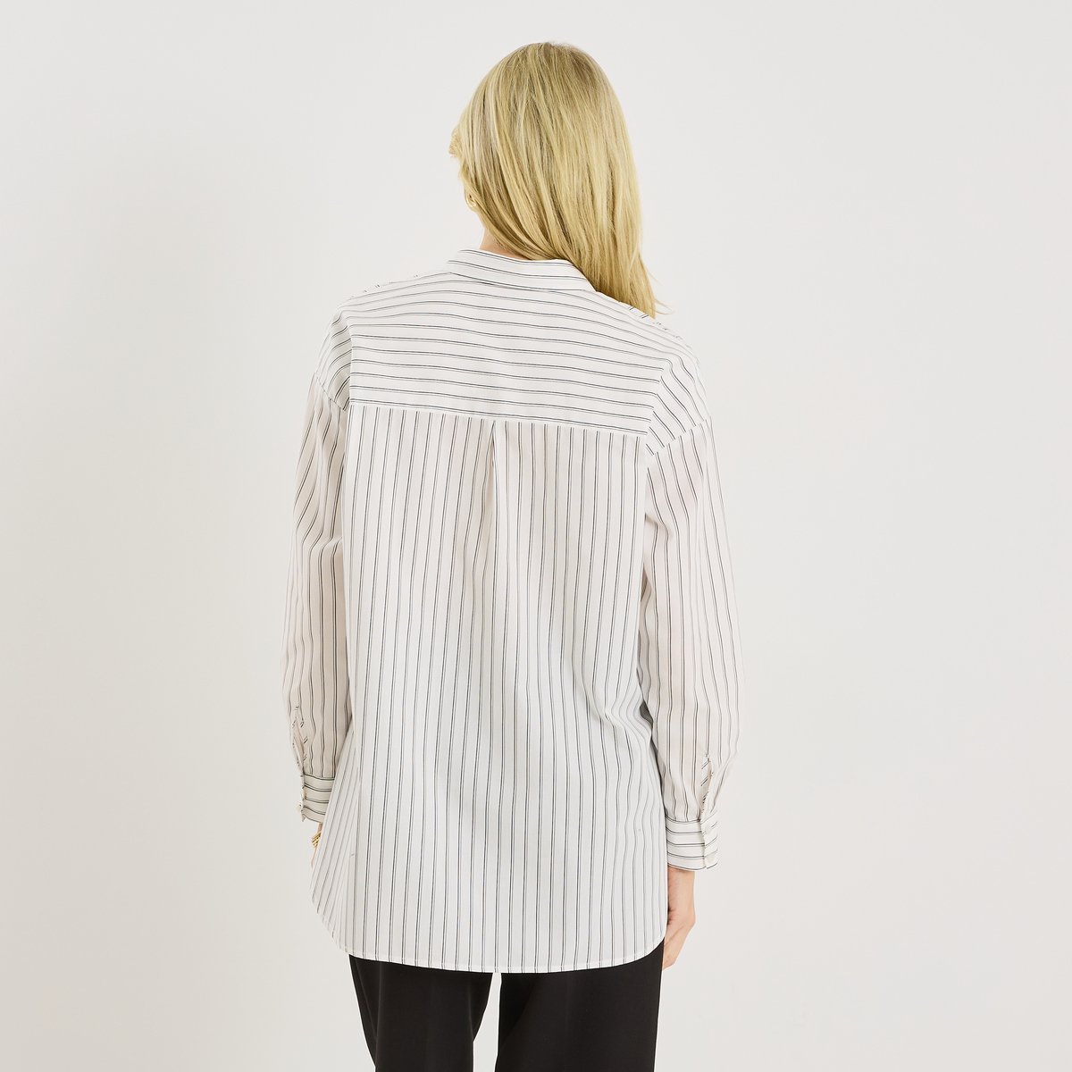 Chemise à rayures blanc cassé ecru, GRAIN DE MALICE