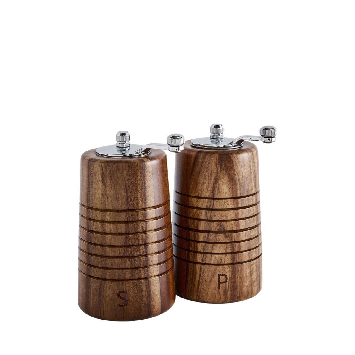 Moulin à sel et poivre en bois, lot de 2 naturel, NEXT